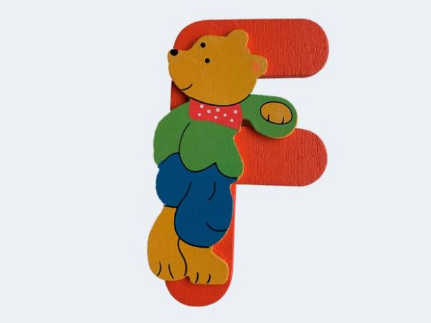 Bild von Buchstabe Bär F 8cm Holz - 23000936 F