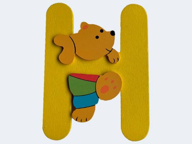 Bild von Buchstabe Bär H 8cm Holz - 23000938 H