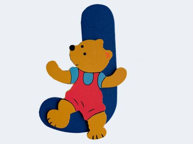 Bild von Buchstabe Bär J 8cm Holz - 23000940 J