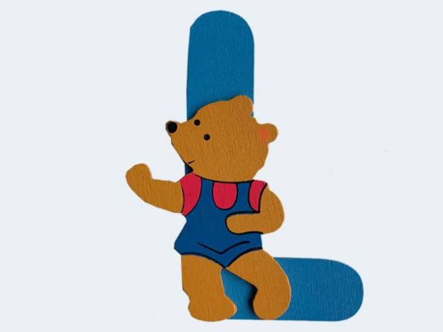 Bild von Buchstabe Bär L 8cm Holz - 23000942 L