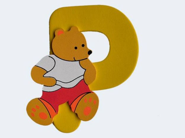 Bild von Buchstabe Bär P 8cm Holz - 23000946 P