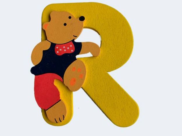 Bild von Buchstabe Bär R 8cm Holz - 23000948 R