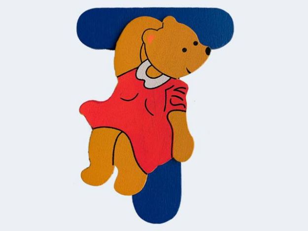 Bild von Buchstabe Bär T 8cm Holz - 23000950 T