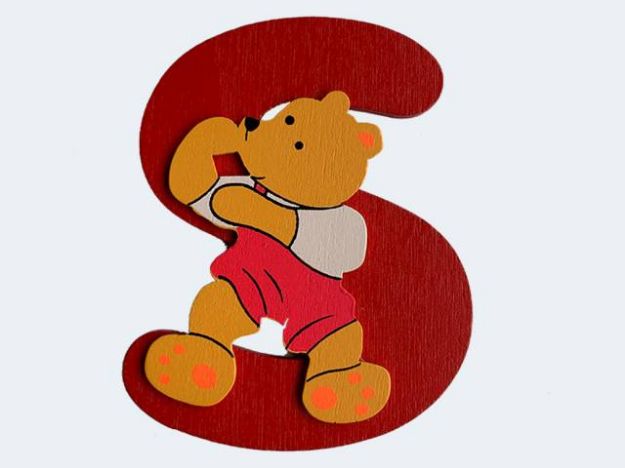 Bild von Buchstabe Bär S 8cm Holz - 23000949 S