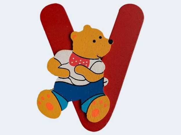 Bild von Buchstabe Bär V 8cm Holz - 23000952 V