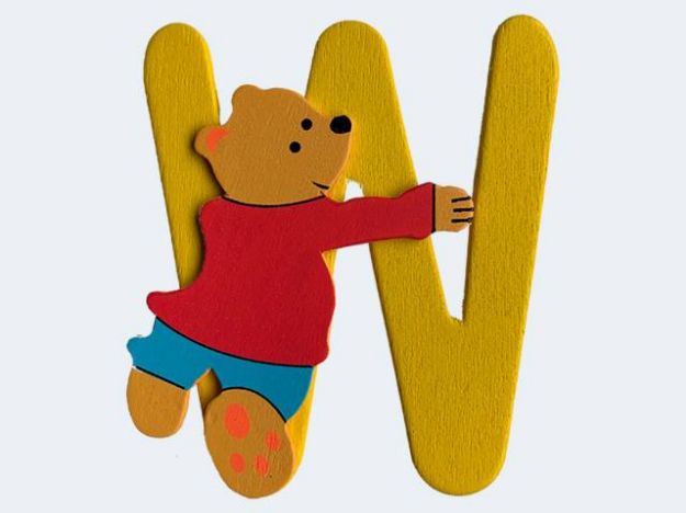 Bild von Buchstabe Bär W 8cm Holz - 23000953 W