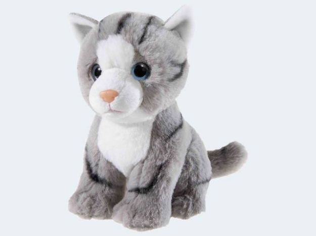 Bild von Katze grau 22cm Plüsch - 287570
