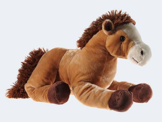 Bild von Pferd 62cm liegend braun beige - 304079