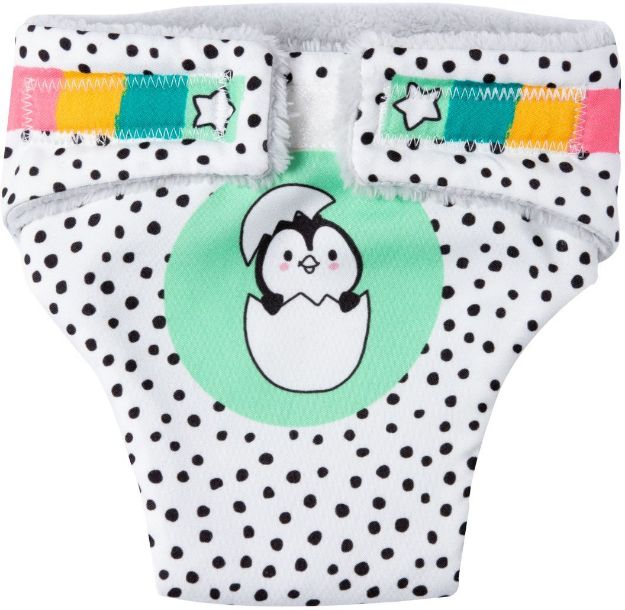 Bild von 2 Puppen-Stoff-Windeln Pinguin Pünktchen 35-45cm - 120