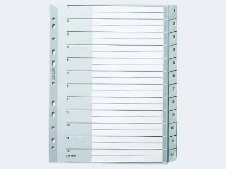 Zeige Details für Zahlenregister A4 1282 1-12 Plastik - 12820000 Bild von Zahlenregister A4 1282 1-12 Plastik - 12820000