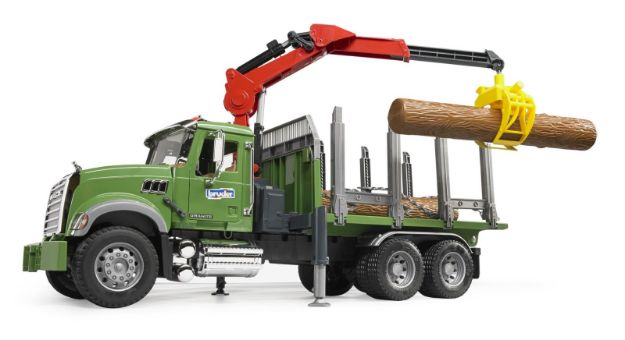 Bild von Bruder 02824 MACK Holztransport LKW mit Ladekran