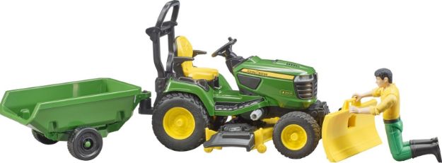 Bild von Bruder 62104 bworld John Deere Aufsitzrasenmäher mit Anhänger
