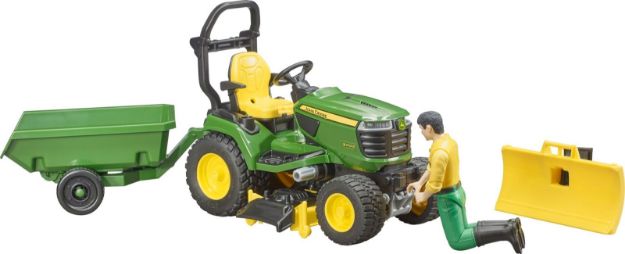 Bild von Bruder 62104 bworld John Deere Aufsitzrasenmäher mit Anhänger