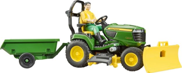 Bild von Bruder 62104 bworld John Deere Aufsitzrasenmäher mit Anhänger
