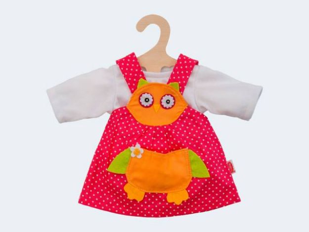 Bild von Puppen-Eulenkleid 2tlg 28-35cm - 1484
