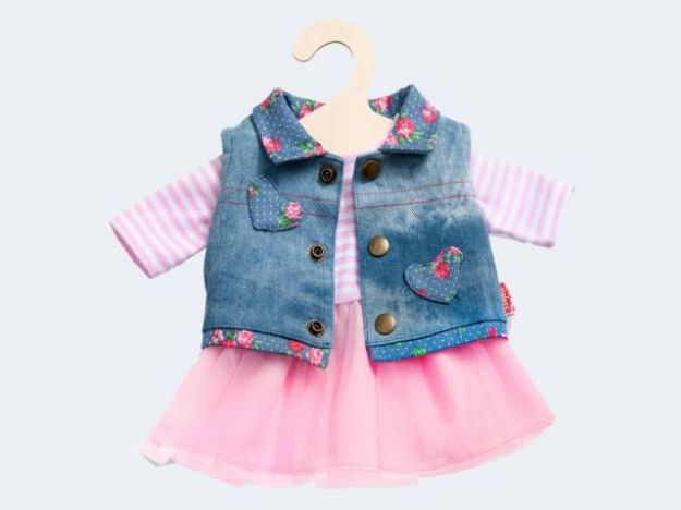 Bild von Puppen-Tüllkleid + Weste 28-35cm - 1550