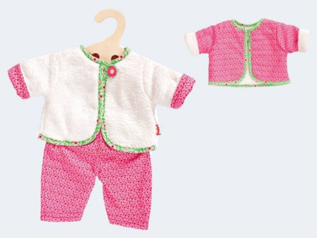 Bild von Puppen-Kuschelige Wendejacke 28-35cm mit Hose - 1625