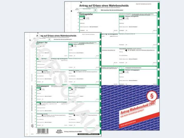 Bild von Mahnbescheid 2887 A4/25Bl Maschinell - Eine Verkaufseinheit = 25 Stück