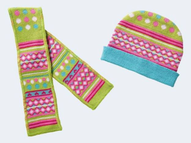 Bild von Pu-Mütze und Schal Frosch 38-45cm - 2611