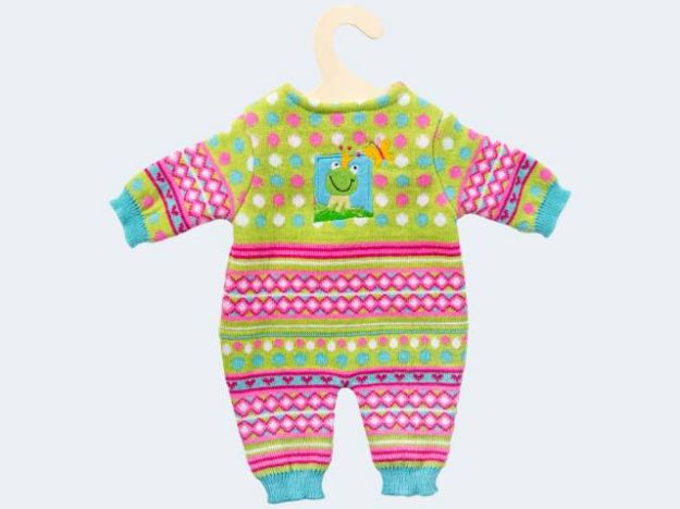 Bild von Puppen-Strickstrampler Frosch 38-45cm - 2666