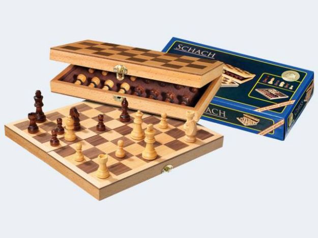 Bild von Schachkassette 29x29cm Buche König Ahorn 64mm - 2708