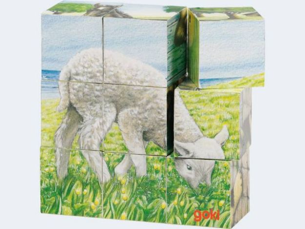 Bild von Würfelpuzzle Bauernhoftiere - 57607
