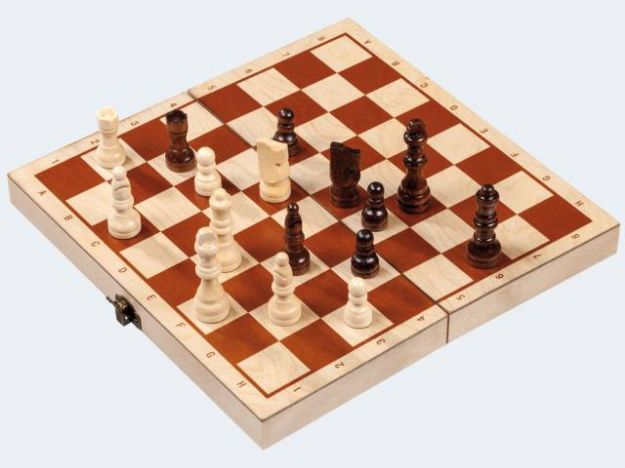 Bild von Schachkassette 27cm König 63mm Birke-Design - 2608