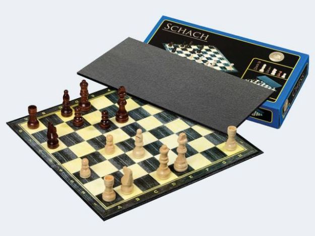 Bild von Schachset Ahorn König 64mm im Karton 29x29cm - 2706