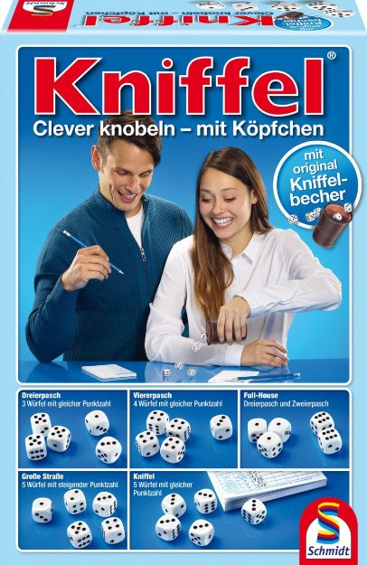 Bild von Schmidt Spiele Kniffel mit Lederwürfelbecher - 49030