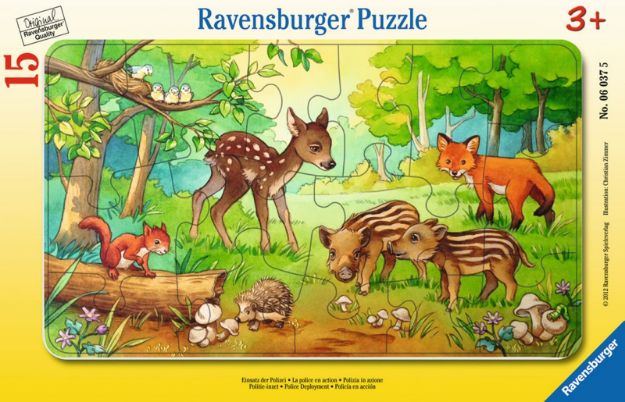 Bild von Ravensburger 06376 Rahmenpuzzle Tierkinder des Waldes 15 Teile