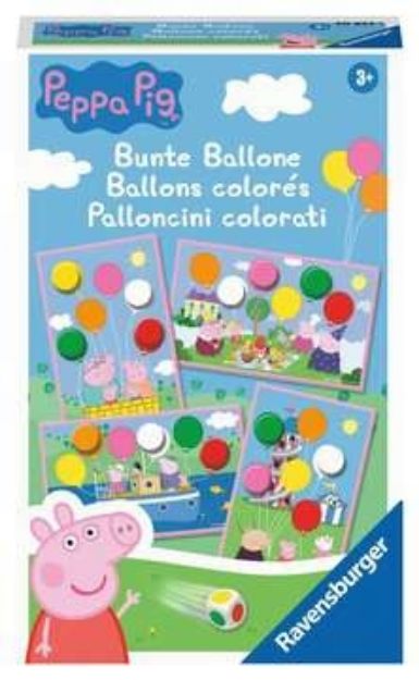 Bild von Peppa Pig Bunte Ballone Farbwürfel-Mitbringspiel - 20853