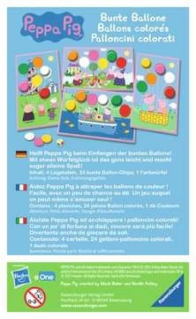 Bild von Peppa Pig Bunte Ballone Farbwürfel-Mitbringspiel - 20853