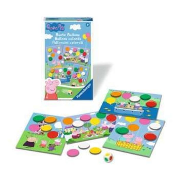 Bild von Peppa Pig Bunte Ballone Farbwürfel-Mitbringspiel - 20853