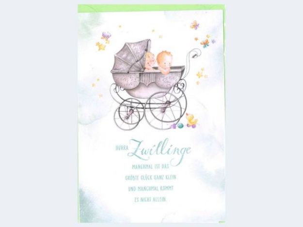 Bild von Ereignis Zwillinge Kinderwagen Vers - Eine Verkaufseinheit = 6 Stück - 31-1120
