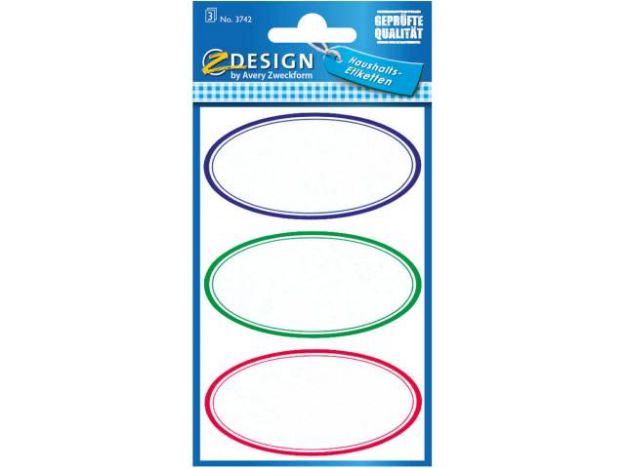 Bild von Einmachetikett 3742 rund 18 Stück - verschiedene Farben - Eine Verkaufseinheit = 10 Stück