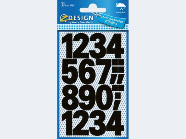 Bild von Zahlen 3785 23mm schwarz - Eine Verkaufseinheit = 10 Stück