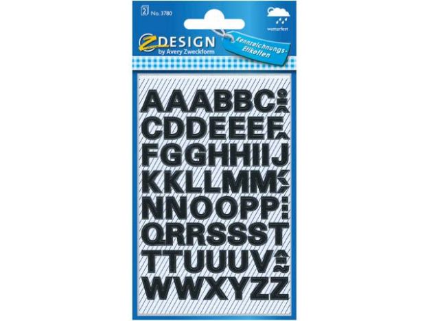 Bild von Buchstaben 3780 10mm schwarz - Eine Verkaufseinheit = 10 Stück