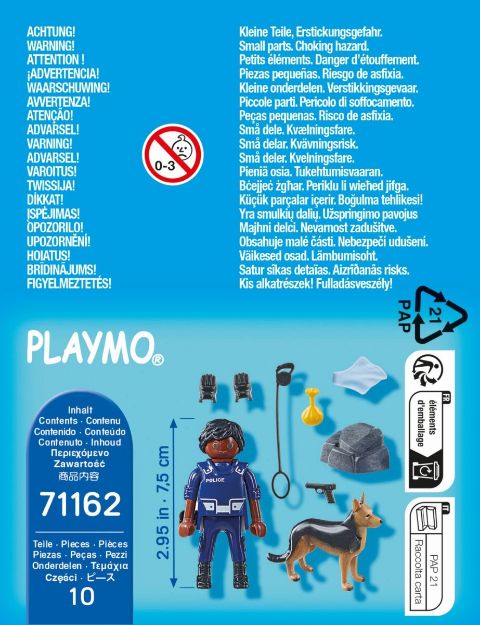 Bild von PLAYMOBIL 71162 Polizist mit Spürhund