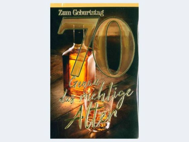 Bild von Zahlengeburtstag 70. Whiskey - Eine Verkaufseinheit = 6 Stück - 54-2270