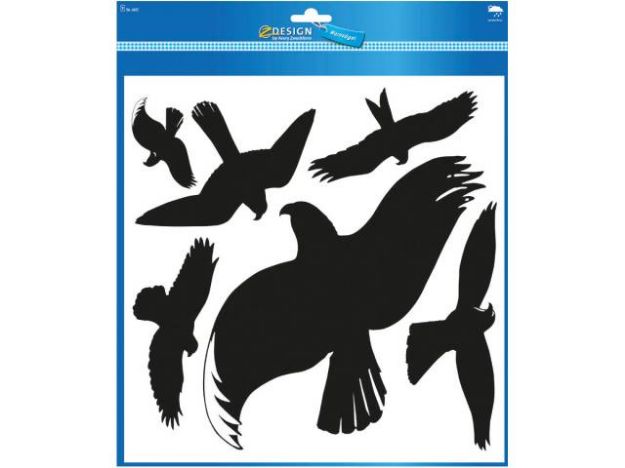 Bild von Warnvögel 4485 29x29cm schwarz