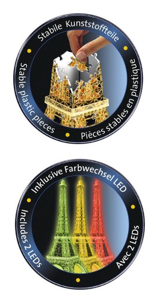 Bild von Ravensburger 12579 Puzzle 3D Eiffelturm Night Edition 216 Teile