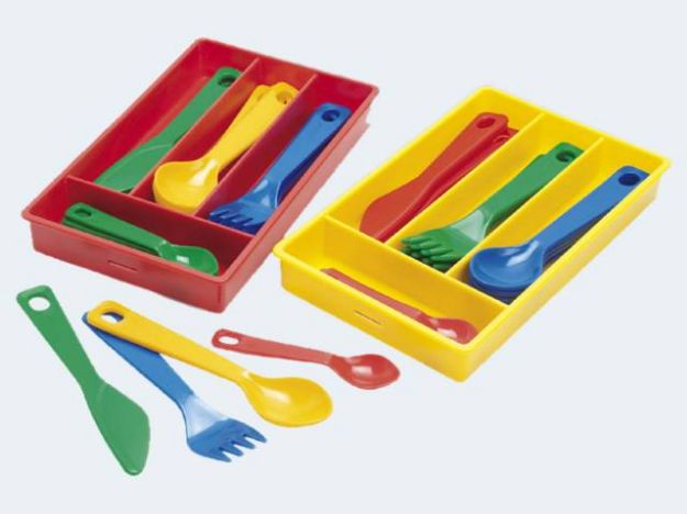 Bild von Besteck 13cm plastik 16tlg für 4 Personen - 4230