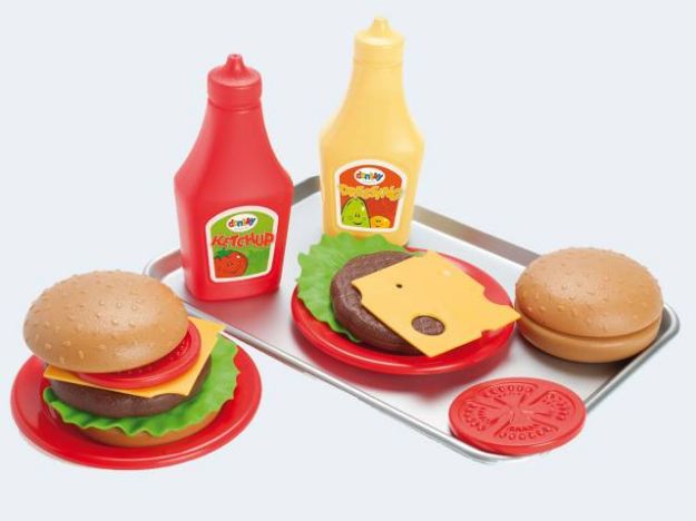 Bild von Grill Tablett 26cm 2 Hamburger mit Zubehör - 4670