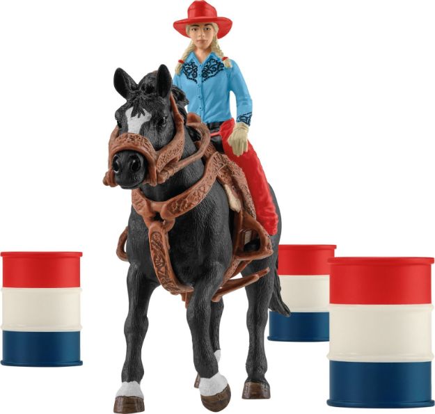 Bild von schleich® Farm World 42576 Barrel Racing mit Cowgirl