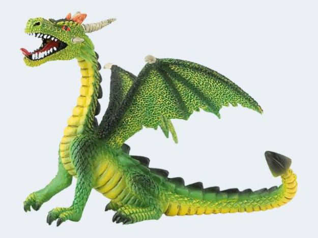 Bild von Bully Drache sitzend grün 11cm - 75593