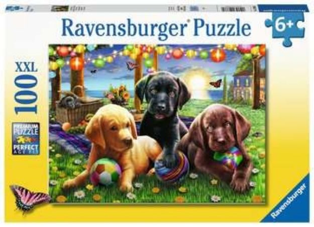 Bild von Puzzle XXL Hunde Picknick 100T - 12886