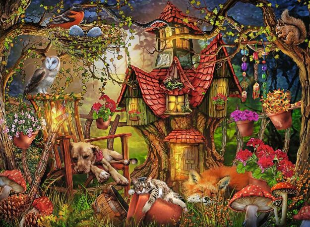 Bild von Ravensburger 12951 Puzzle Das Waldhaus 200 Teile
