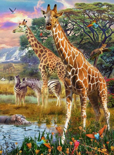 Bild von Puzzle 150T XXL Bunte Savanne - 12943