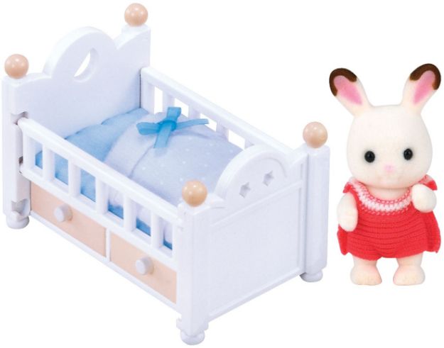 Bild von Schokoladenhasen Baby mit Babybett - 5017