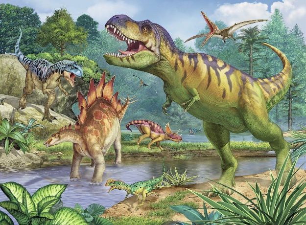 Bild von Puzzle 100T +Malbuch Welt der Dinosaurier - 13695